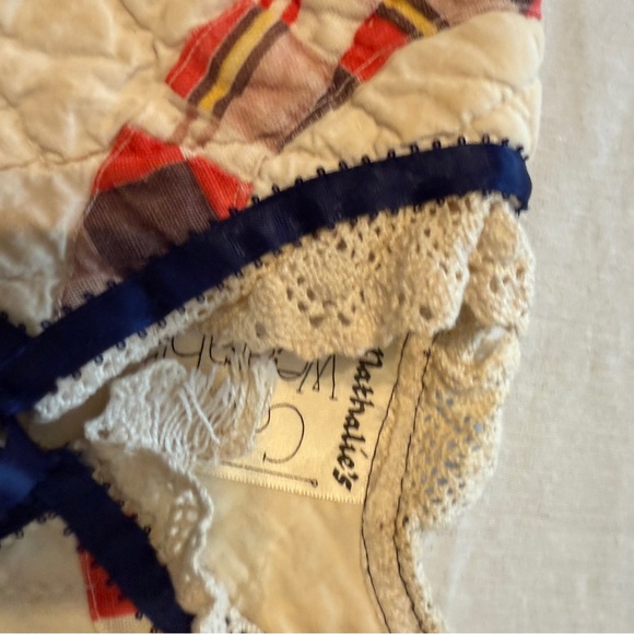 Vintage Quilted Patchwork Collar Shawl Women’s S/M Handmade Cottagecore - Picture 4 of 8